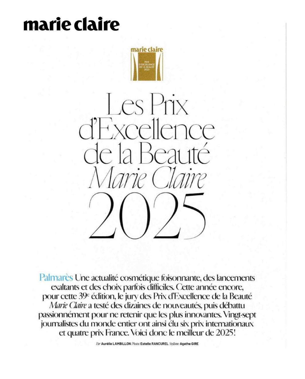 Eclo dans Marie Claire Magazine - Février 2025
